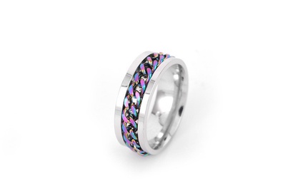 TitaniumStainless Steel Fashion Geometric Ring  8MM steel color 6 NHTP00358MMsteelcolor6picture67