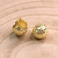 Casual Geometric Copper Drop Earrings Irregular Gold Plated Copper Earrings
