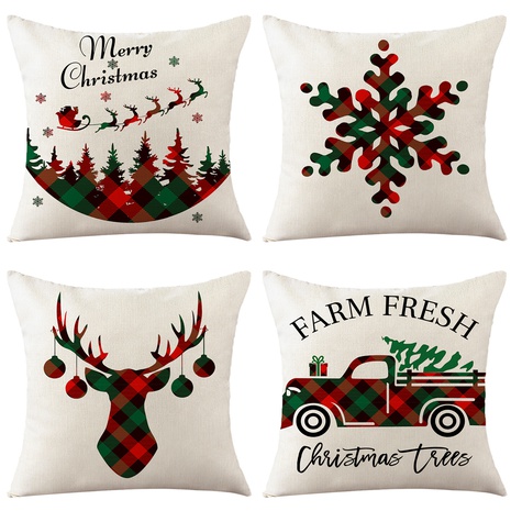 Cute Snowflake Deer Linen Pillow Cases's discount tags