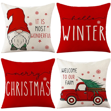 Cute Santa Claus Linen Pillow Cases's discount tags
