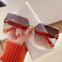 Women'S Fashion Gradient Color Pc Square Frameless Sunglasses