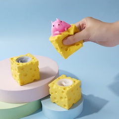 Nette Käse Maus Tasse Quetschen Druck Reduktion Spielzeug Vent Ball