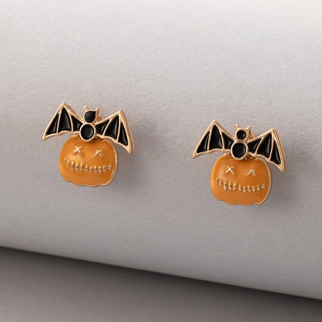 Retro Pumpkin Bat Alloy Women'S Ear Studs 1 Pair's discount tags