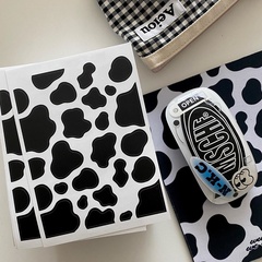 Schwarz Weiß Kühe Muster Gestreiften Notebook Dekorative Material Aufkleber 1 stück
