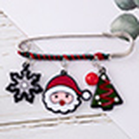 Fashion Christmas Tree Santa Claus Alloy Stoving Varnish Women'S Brooches's discount tags