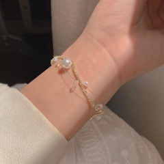 Simple Style Geometric Alloy Pearl Pearl Women'S Bracelets 1 Piece
