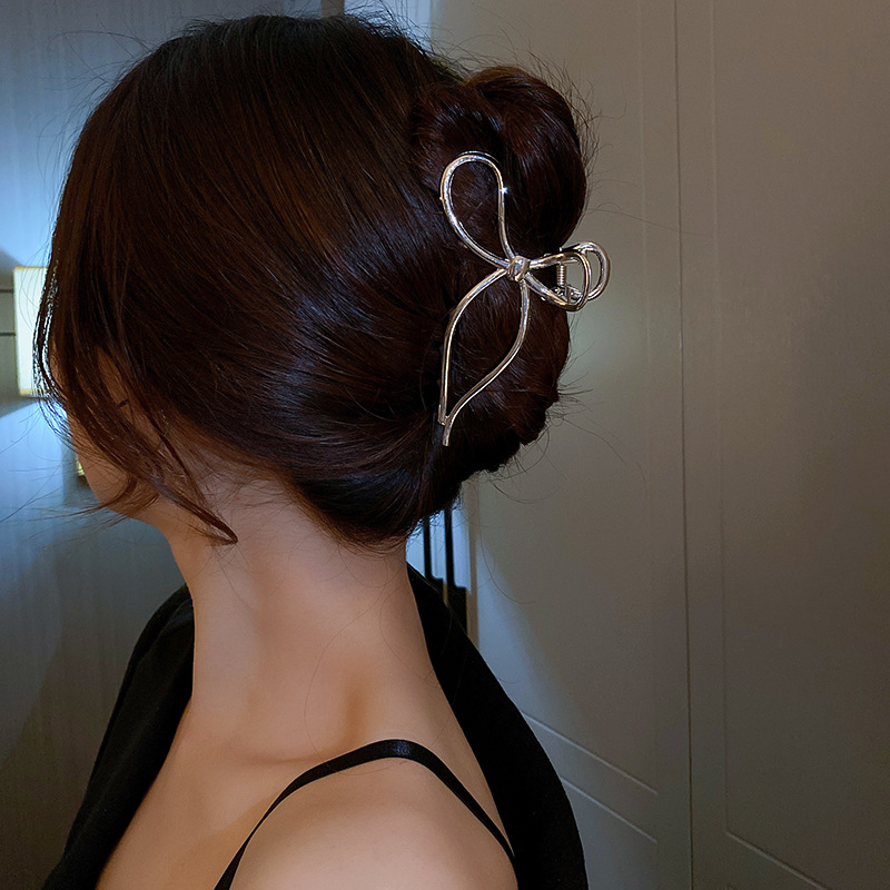 Simple Style Bow Knot Alloy Plating Alloy Hair Clip 1 Piece3