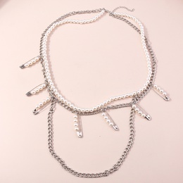 Fashion Solid Color Imitation Pearl Alloy WomenS Waist Chain 1 Piecepicture12