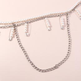 Fashion Solid Color Imitation Pearl Alloy WomenS Waist Chain 1 Piecepicture8