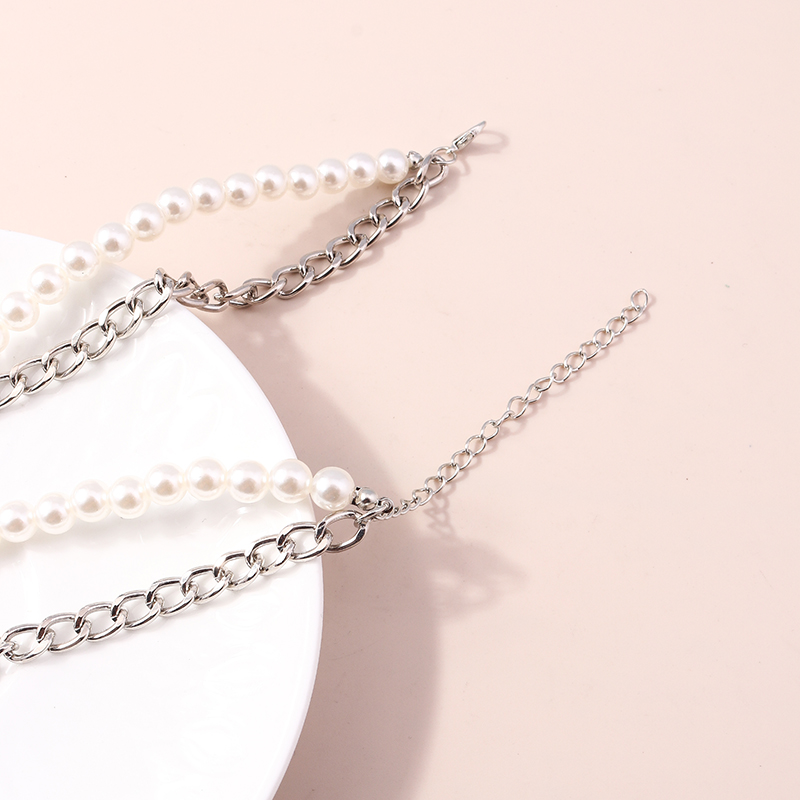 Fashion Solid Color Imitation Pearl Alloy WomenS Waist Chain 1 Piecepicture3