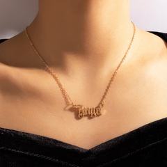 Simple Style Letter Alloy Women'S Necklace 1 Piece