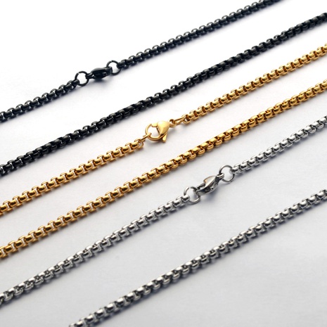 Fashion Solid Color Titanium Steel Plating Necklace 1 Piece's discount tags