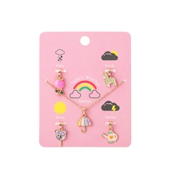 Cartoon Style Umbrella Alloy Enamel Girl'S Necklace