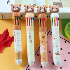 Cartoon Bear Student Ten-Color  Pressing Ballpoint Pen 1 PICS