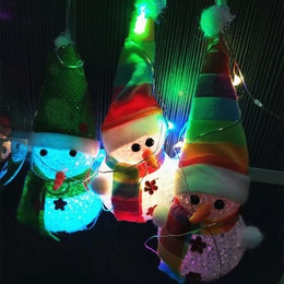 Fashion Colorful LED Luminous Portable Snowman Lantern Childrens Toyspicture11