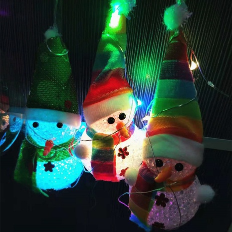 Fashion Colorful LED Luminous Portable Snowman Lantern Children's Toys's discount tags