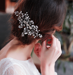 Koreanische einfache Haarkamm handgemachte Perle Platte Braut Kopfschmuck Großhandel