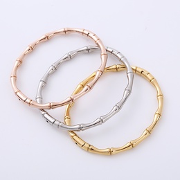 Casual Bamboo Stainless Steel Bangle 1 Piecepicture10