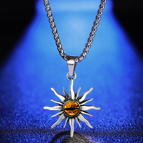 Fashion Eye Stainless Steel Plating Pendant Necklace 1 Piece's discount tags
