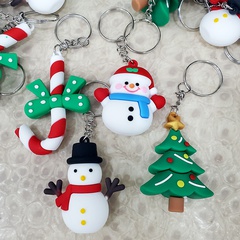 Cute Christmas Tree Santa Claus PVC Epoxy Unisex Bag Pendant Keychain 1 Piece