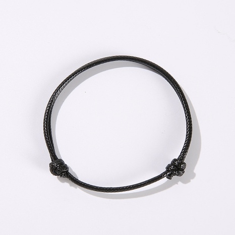 Simple Basic Hand-Woven Korean Wax Cord Adjustable Couple Bracelet Can Match Other Accessories Cross-Border Supply's discount tags