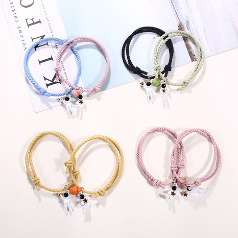 Astronaut Magnet Suction Small Rubber Band for Boyfriend Couple Bracelet a Pair of Adjustable Hair Rope Korean Style Female Student's discount tags