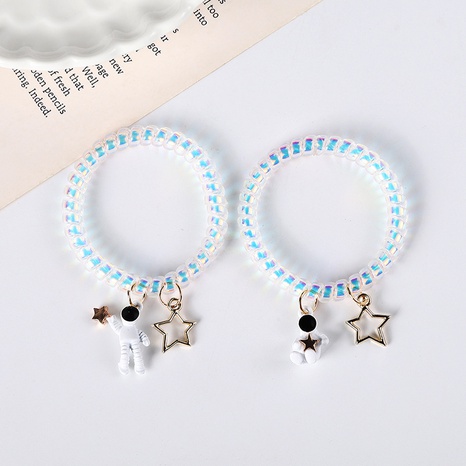 Tiktok Same Style Astronaut Magnet Suction Small Rubber Band for Boyfriend Couple Bracelet a Pair of Mermaid Phone Hair Ring's discount tags