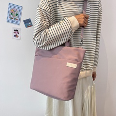 Women'S Medium Spring&Summer Nylon Solid Color Basic Square Zipper Tote Bag
