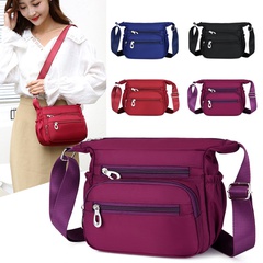 Women'S Medium All Seasons Oxford Cloth Solid Color Basic Square Zipper Crossbody Bag