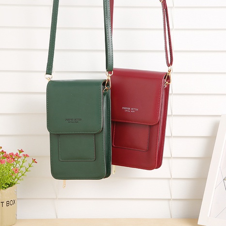 Women'S Summer PU Leather Solid Color Basic Square Zipper Phone Wallet's discount tags