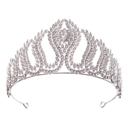 Fashion Crown Alloy Plating Inlay Rhinestones 1 Piecepicture10
