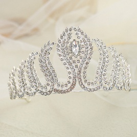 Fashion Crown Alloy Plating Inlay Rhinestones 1 Piecepicture12