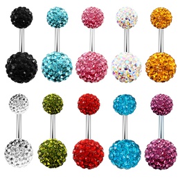 Fashion Round Stainless Steel Polishing Clay lip stud 1 Piecepicture10