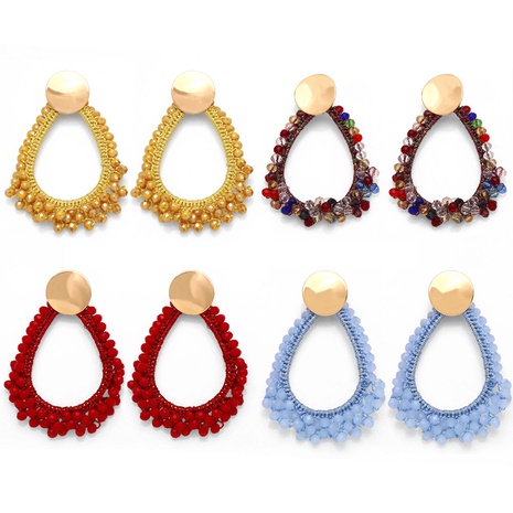 Ethnic Style Water Droplets Alloy Beaded Women'S Drop Earrings 1 Pair's discount tags