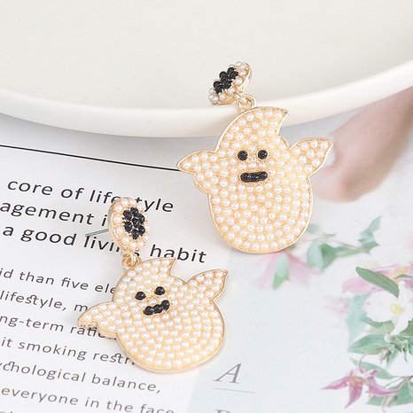 Fashion Ghost Alloy Inlay Pearl Women'S Drop Earrings 1 Pair's discount tags