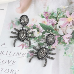 Fashion Spider Alloy Inlay Artificial Gemstones Women'S Drop Earrings 1 Pair