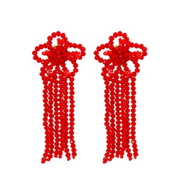 Fashion Flower Beaded Drop Earrings 1 Pairpicture8