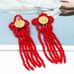 Fashion Flower Beaded Drop Earrings 1 Pairpicture9