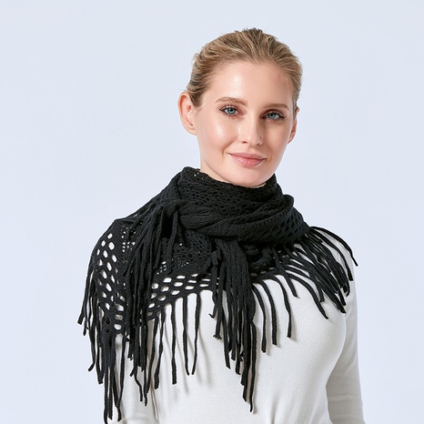 Women'S Fashion Solid Color Imitation cashmere Tassel Shawls's discount tags