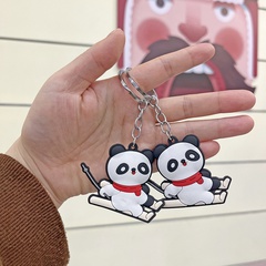 Cute Panda PVC Metal Unisex Bag Pendant Keychain 1 Piece