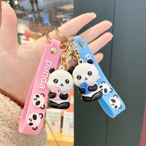 Cute Panda PVC Metal Unisex Bag Pendant Keychain 1 Piece's discount tags