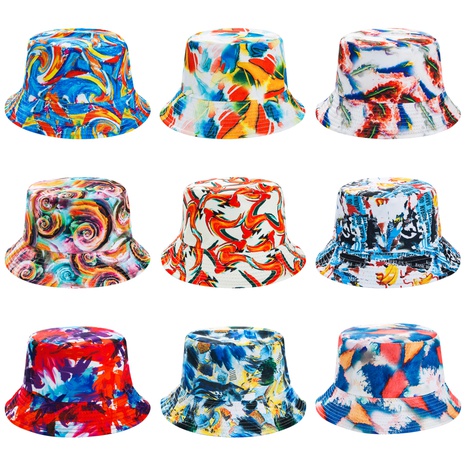 Unisex Fashion Printing Printing Wide Eaves Bucket Hat's discount tags