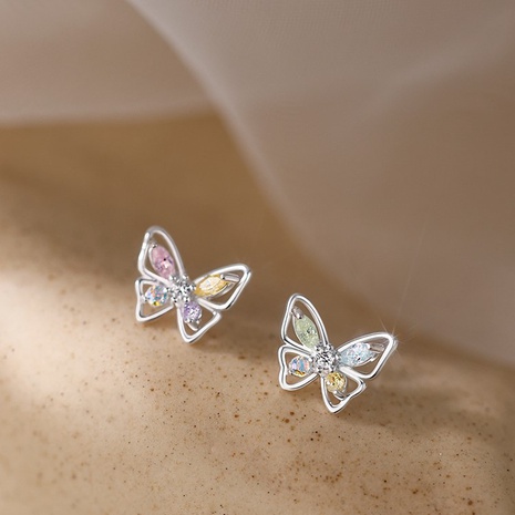 Fashion Butterfly Brass Plating Ear Studs 1 Pair's discount tags