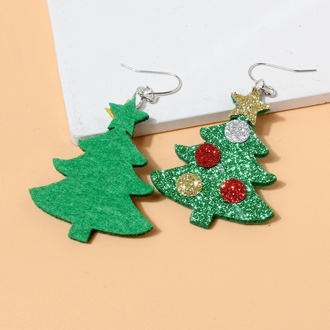 Cute Christmas Tree Pu Leather Women'S Drop Earrings 1 Pair's discount tags
