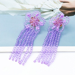 Fashion Flower Beaded Drop Earrings 1 Pairpicture12