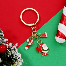 Fashion Christmas Tree Santa Claus Snowman Alloy Enamel Bag Pendant Keychain 1 Piecepicture13