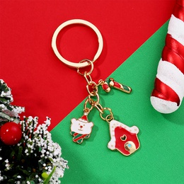 Fashion Christmas Tree Santa Claus Snowman Alloy Enamel Bag Pendant Keychain 1 Piecepicture12