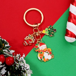 Fashion Christmas Tree Santa Claus Snowman Alloy Enamel Bag Pendant Keychain 1 Piecepicture10