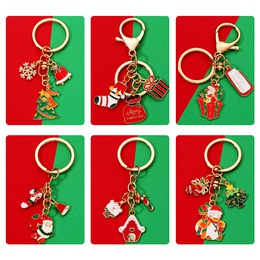 Fashion Christmas Tree Santa Claus Snowman Alloy Enamel Bag Pendant Keychain 1 Piecepicture16