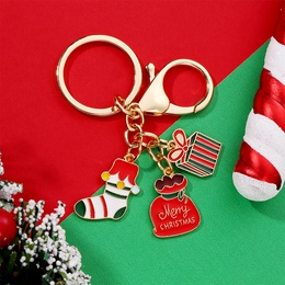 Fashion Christmas Tree Santa Claus Snowman Alloy Enamel Bag Pendant Keychain 1 Piecepicture9